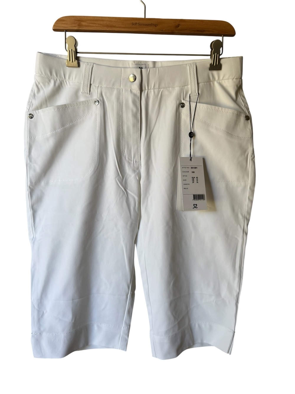 Daily Sports White Performance Chino Knee-Length Shorts